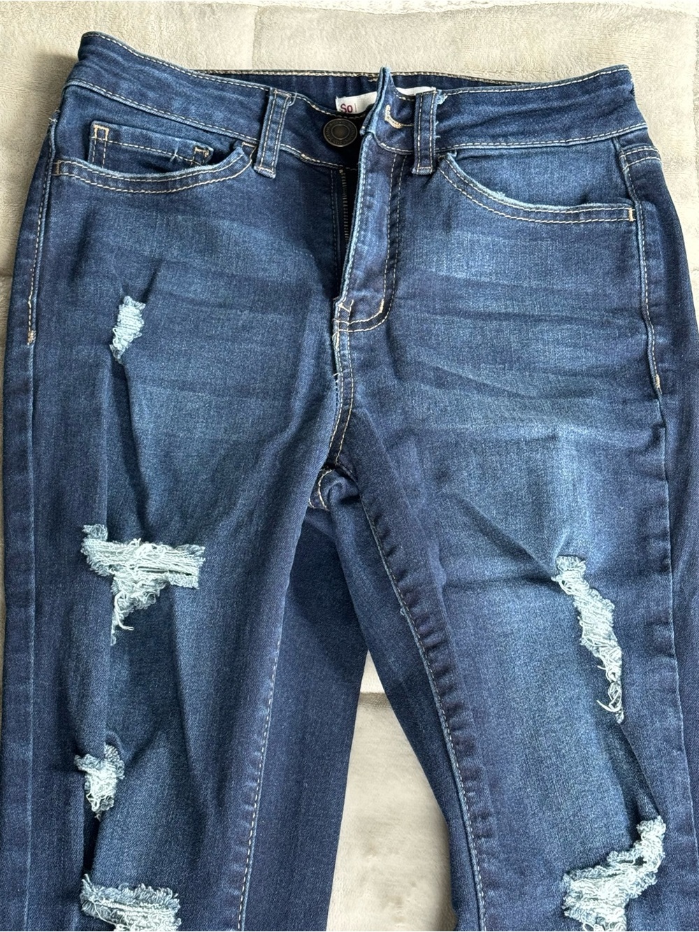 SO Women High-Rise Jeans - Dark Blue - Picture 3 of 6